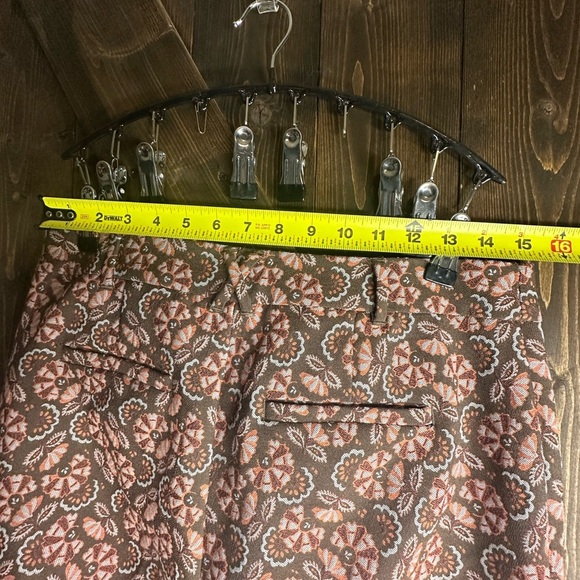 Anthropologie•Size 8•Brown Floral Artsy Boho Hippie Straight Leg Chino•EUC - Picture 4 of 5